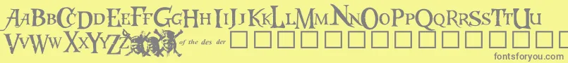 CaribbeansTreasure Font – Gray Fonts on Yellow Background
