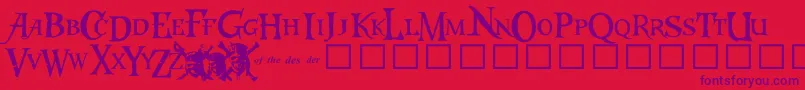 CaribbeansTreasure Font – Purple Fonts on Red Background