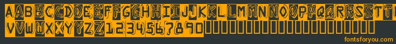 DymoGrungeBubble Font – Orange Fonts on Black Background