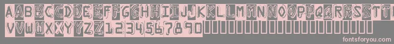 DymoGrungeBubble Font – Pink Fonts on Gray Background