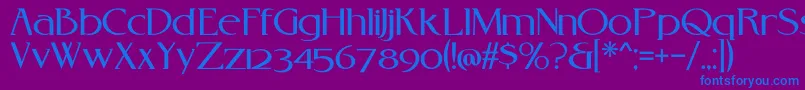 Więcej informacji o czcionce RebelreduxV01a Czcionka RebelreduxV01a – niebieskie czcionki na fioletowym tle