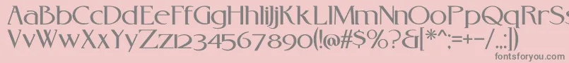 RebelreduxV01a Font – Gray Fonts on Pink Background