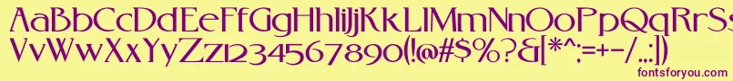 RebelreduxV01a Font – Purple Fonts on Yellow Background