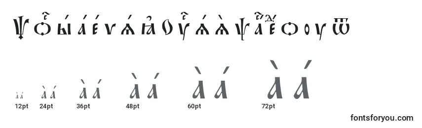 Größen der Schriftart PochaevskUcsSpacedout