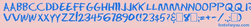 Dserase Font – Blue Fonts on Pink Background