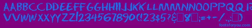 Dserase Font – Blue Fonts on Purple Background