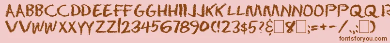 Dserase Font – Brown Fonts on Pink Background