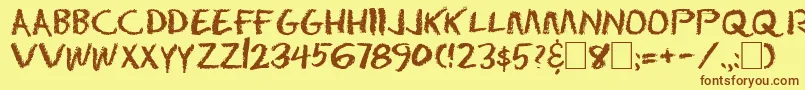 Шрифт Dserase – коричневые шрифты на жёлтом фоне