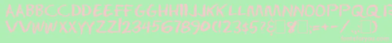 Dserase Font – Pink Fonts on Green Background