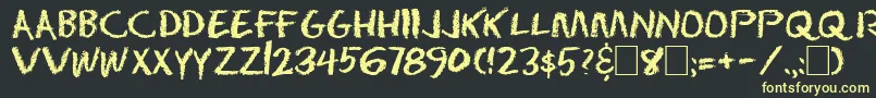 Dserase Font – Yellow Fonts on Black Background