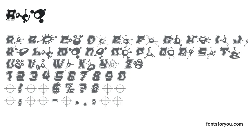 Alm-fontti – aakkoset, numerot, erikoismerkit