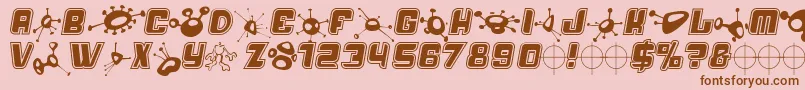 Alm Font – Brown Fonts on Pink Background