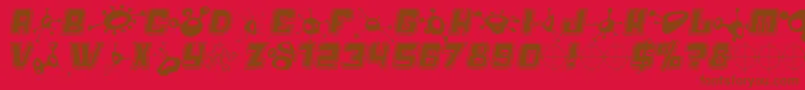 Alm Font – Brown Fonts on Red Background