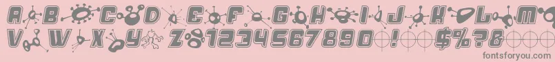 Alm Font – Gray Fonts on Pink Background