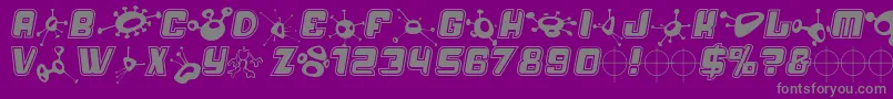 Alm Font – Gray Fonts on Purple Background