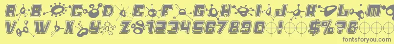 Alm Font – Gray Fonts on Yellow Background