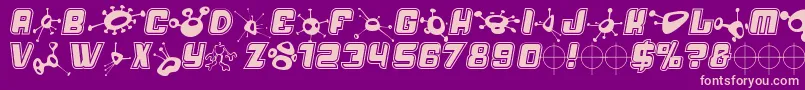 Alm Font – Pink Fonts on Purple Background