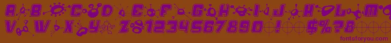 Alm Font – Purple Fonts on Brown Background