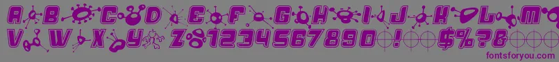 Alm Font – Purple Fonts on Gray Background
