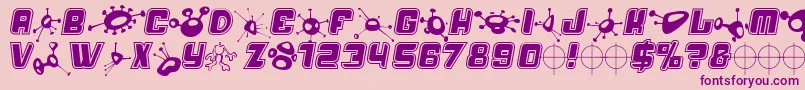 Alm Font – Purple Fonts on Pink Background