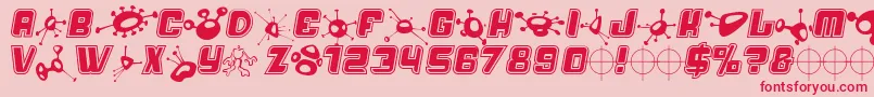 Alm Font – Red Fonts on Pink Background