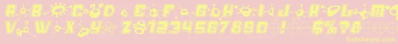 Alm Font – Yellow Fonts on Pink Background