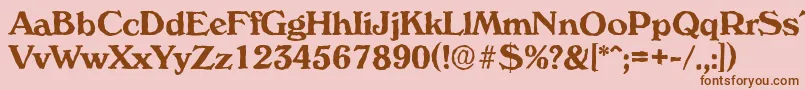 VeronaantiqueBold Font – Brown Fonts on Pink Background