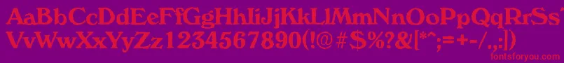 VeronaantiqueBold Font – Red Fonts on Purple Background