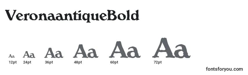 VeronaantiqueBold Font Sizes