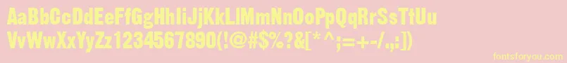 GothicSsiBold Font – Yellow Fonts on Pink Background