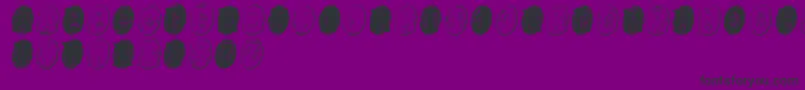Шрифт PowderfingerGhost – чёрные шрифты на фиолетовом фоне