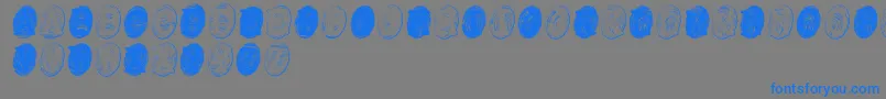 PowderfingerGhost Font – Blue Fonts on Gray Background
