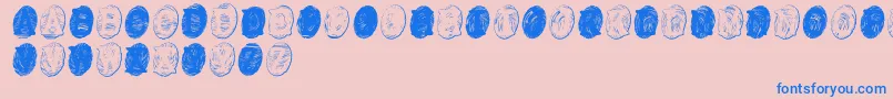 Шрифт PowderfingerGhost – синие шрифты на розовом фоне