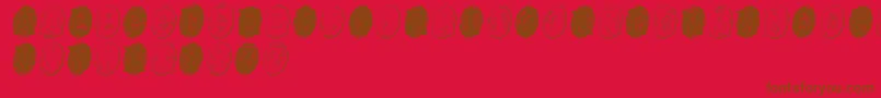 PowderfingerGhost Font – Brown Fonts on Red Background