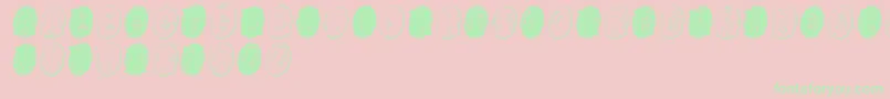 PowderfingerGhost Font – Green Fonts on Pink Background