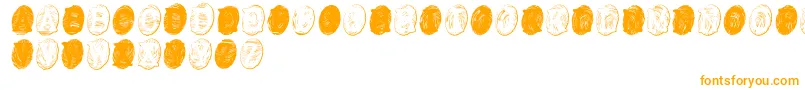 Police PowderfingerGhost – polices orange sur fond blanc