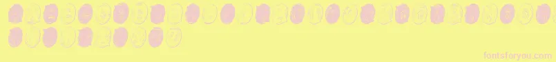 PowderfingerGhost Font – Pink Fonts on Yellow Background