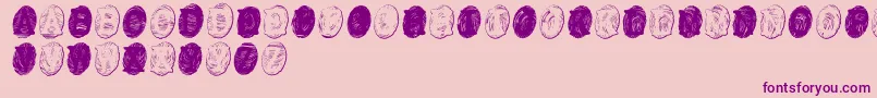 Шрифт PowderfingerGhost – фиолетовые шрифты на розовом фоне