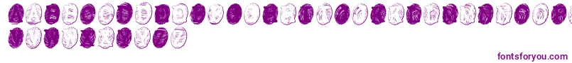Шрифт PowderfingerGhost – фиолетовые шрифты на белом фоне
