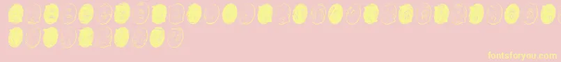 PowderfingerGhost Font – Yellow Fonts on Pink Background