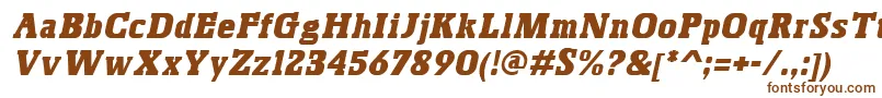 BoskoItalic Font – Brown Fonts on White Background