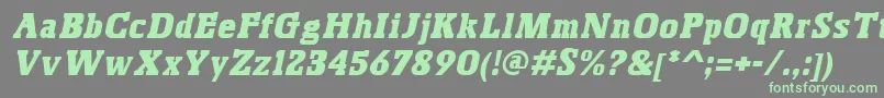 BoskoItalic Font – Green Fonts on Gray Background