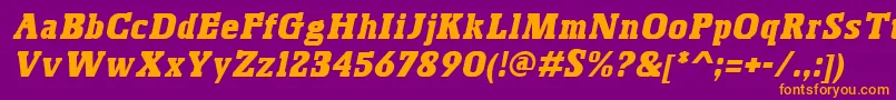 BoskoItalic Font – Orange Fonts on Purple Background