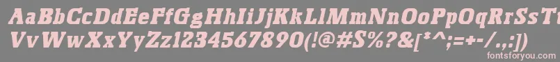 BoskoItalic Font – Pink Fonts on Gray Background