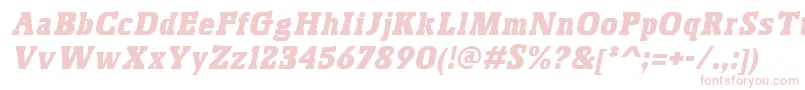 BoskoItalic Font – Pink Fonts on White Background