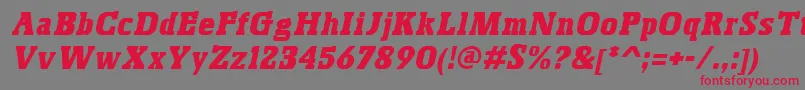 fuente BoskoItalic – Fuentes Rojas Sobre Fondo Gris