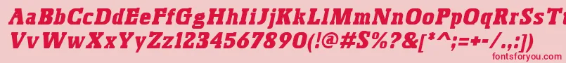 fuente BoskoItalic – Fuentes Rojas Sobre Fondo Rosa