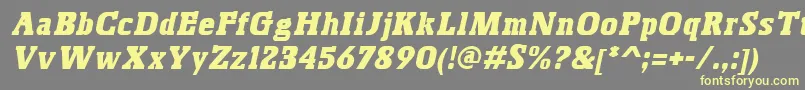 BoskoItalic Font – Yellow Fonts on Gray Background