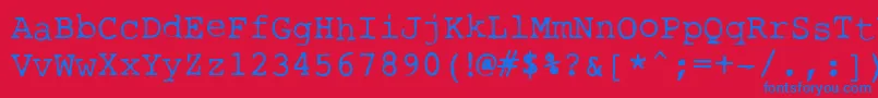 fuente RoughTypewriter – Fuentes Azules Sobre Fondo Rojo