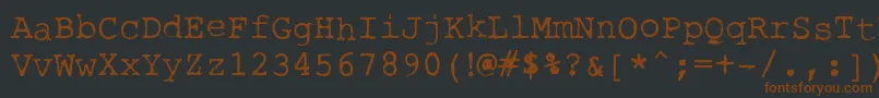 Шрифт RoughTypewriter – коричневые шрифты на чёрном фоне